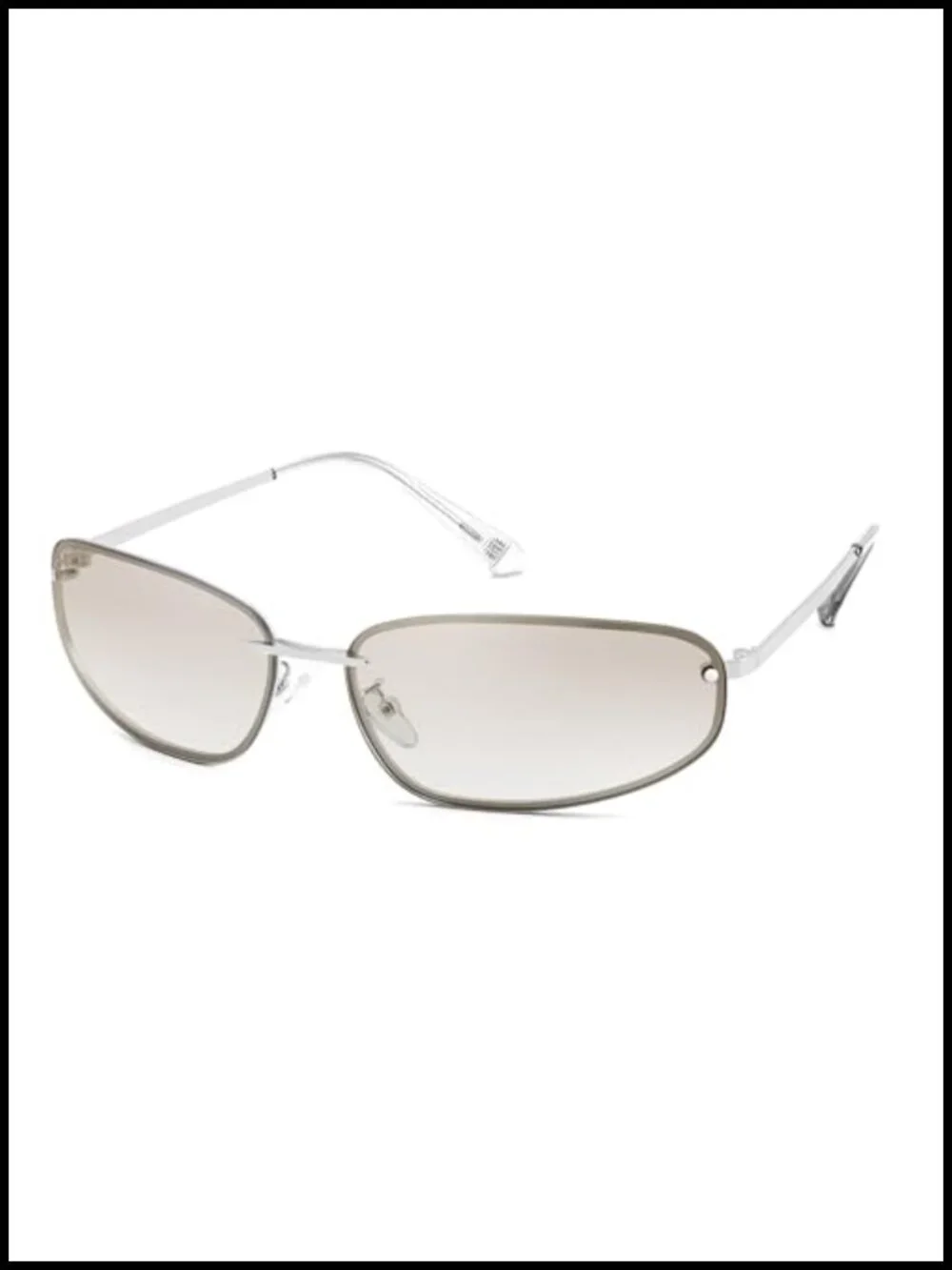 Trendy Y2K Semi-Rimless Metal Sunglasses with UV400 Protection